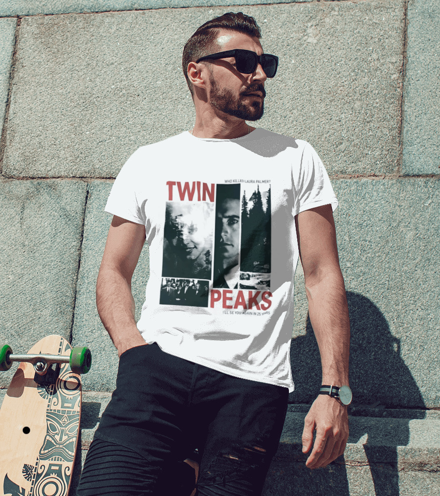 Twin Peaks Laura Palmer Dale Cooper Who Killed Laura Palmer I'll See You Again T-Shirt