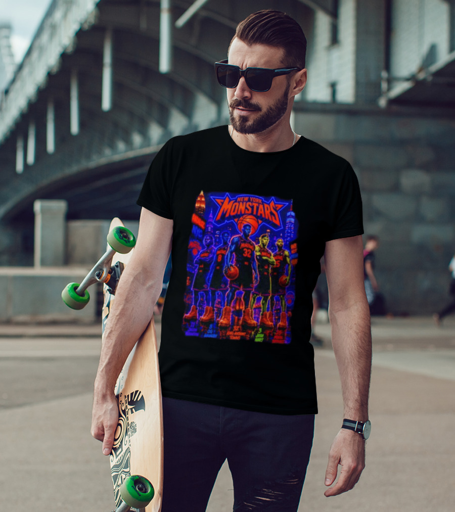 New York Monstars Space Jam Knicks Basketball T-Shirt