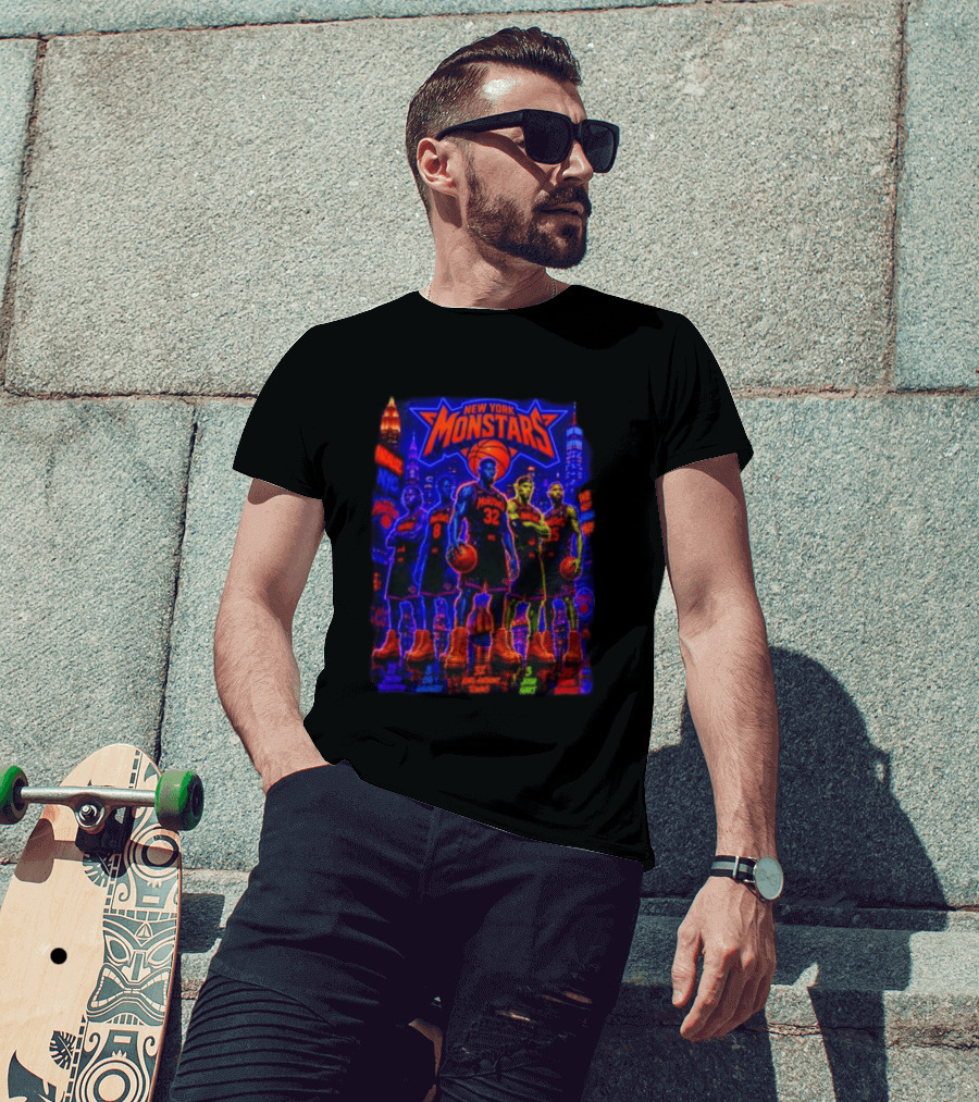 New York Monstars Space Jam Knicks Basketball T-Shirt