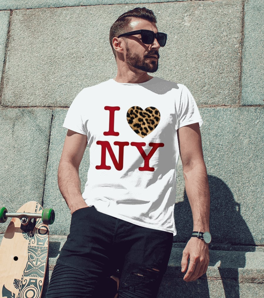 Latto Crave I Heart NY Leopard T-Shirt