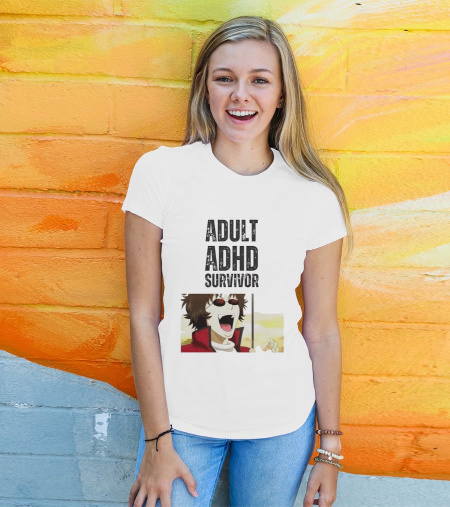Sakamoto Tatsuma Anime Character Adult ADHD Survivor T-Shirt
