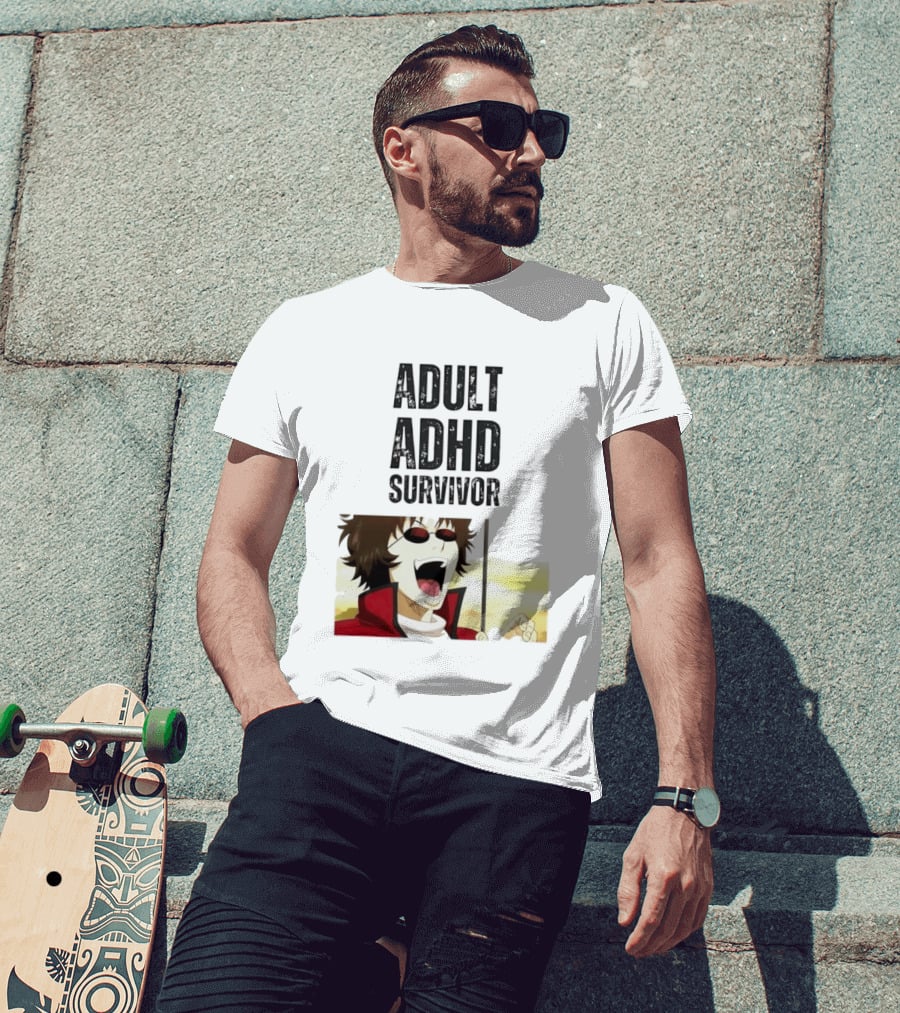Sakamoto Tatsuma Anime Character Adult ADHD Survivor T-Shirt