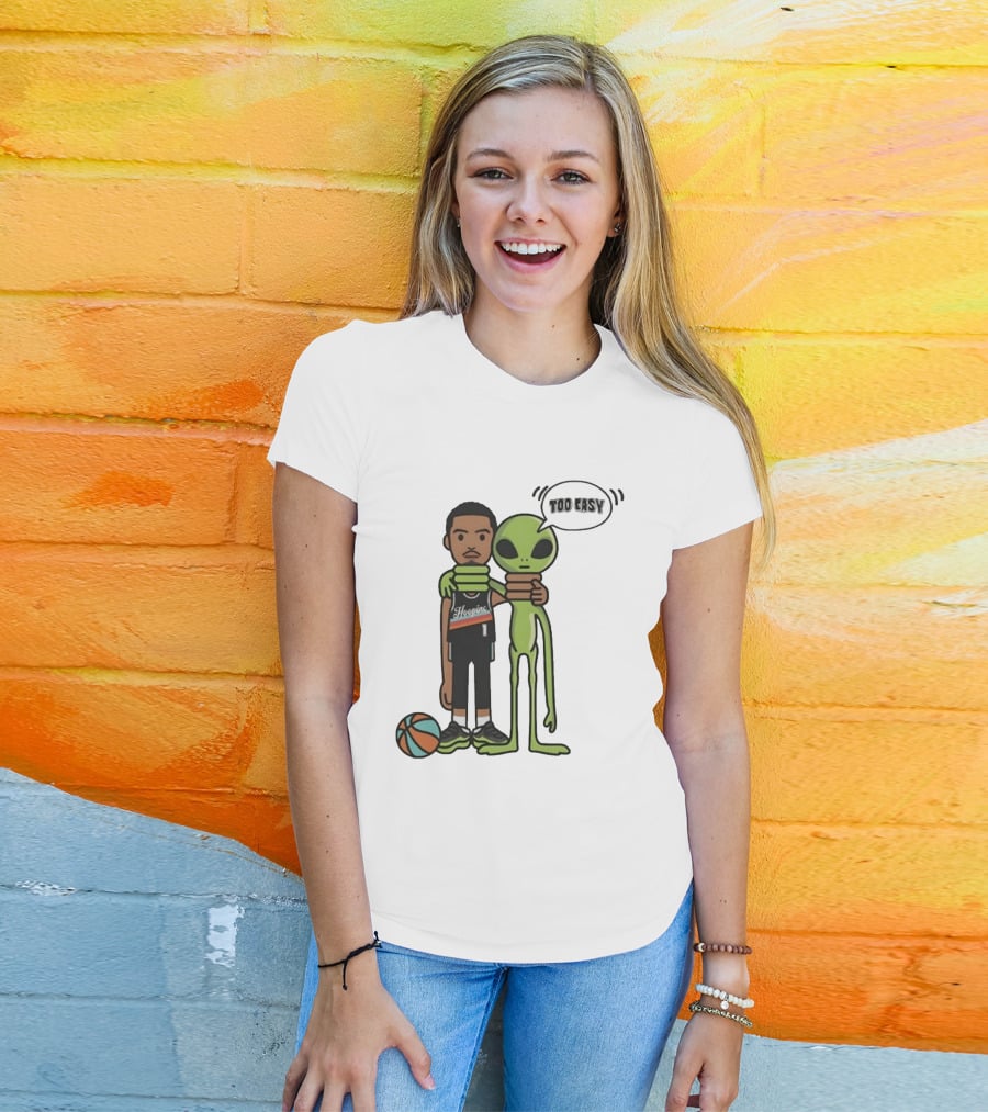 Too Easy Victor Wembanyama Hooping Alien San Antonio Spurs NBA Basketball T-Shirt