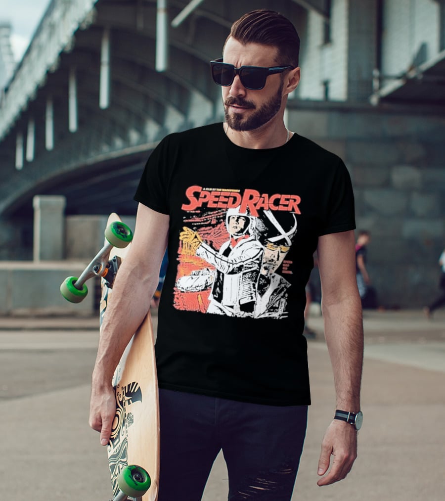 Speed Racer Movie Mach 5 Racer X Manga Style Wachowskis Film T-Shirt