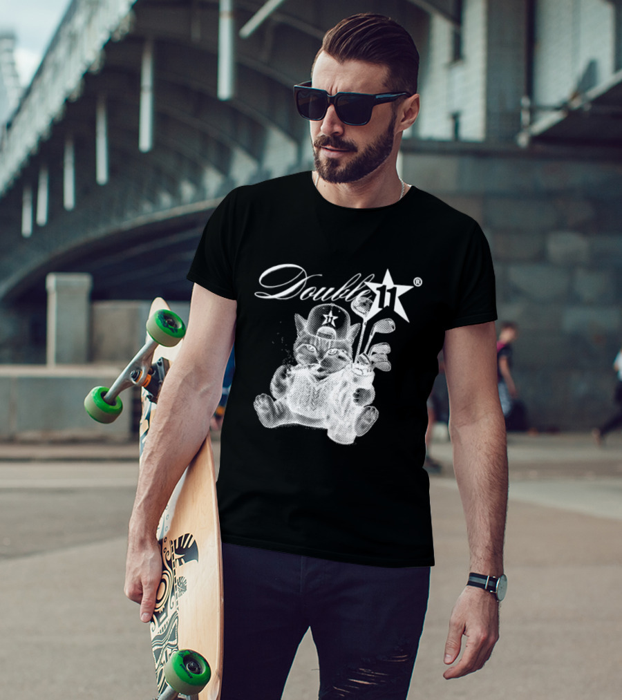 Double 11 Golfing Cat Star Golf Clubs Urban Streetwear 2026 Future T-Shirt