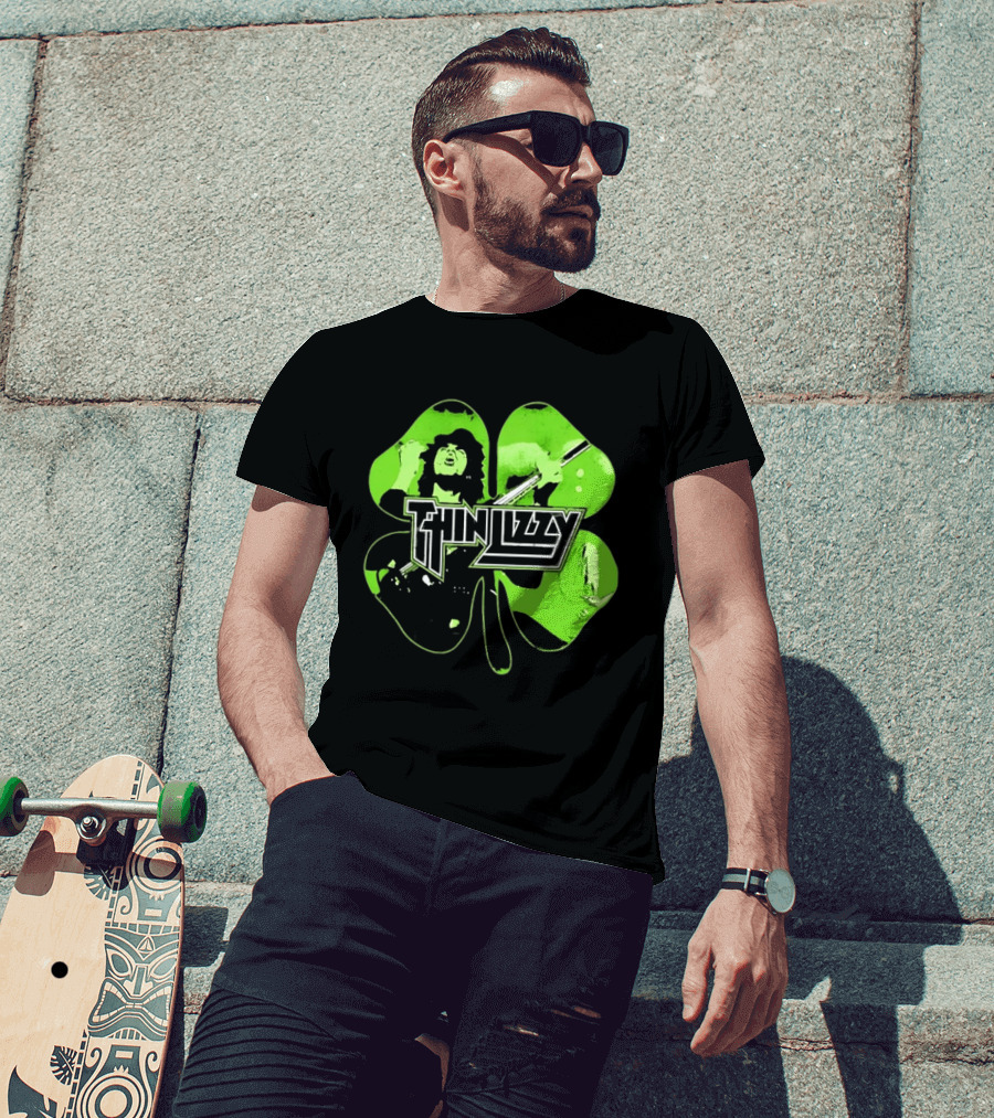 Thin Lizzy Irish Rock Band Green Clover St. Patrick's Day 2026 T-Shirt