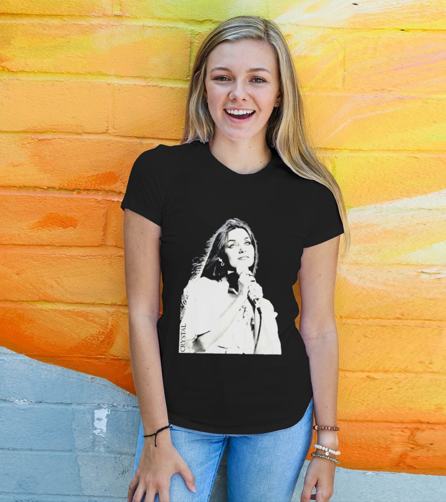 Mick Foley AEW Crystal Gayle Microphone Iconic Singer T-Shirt