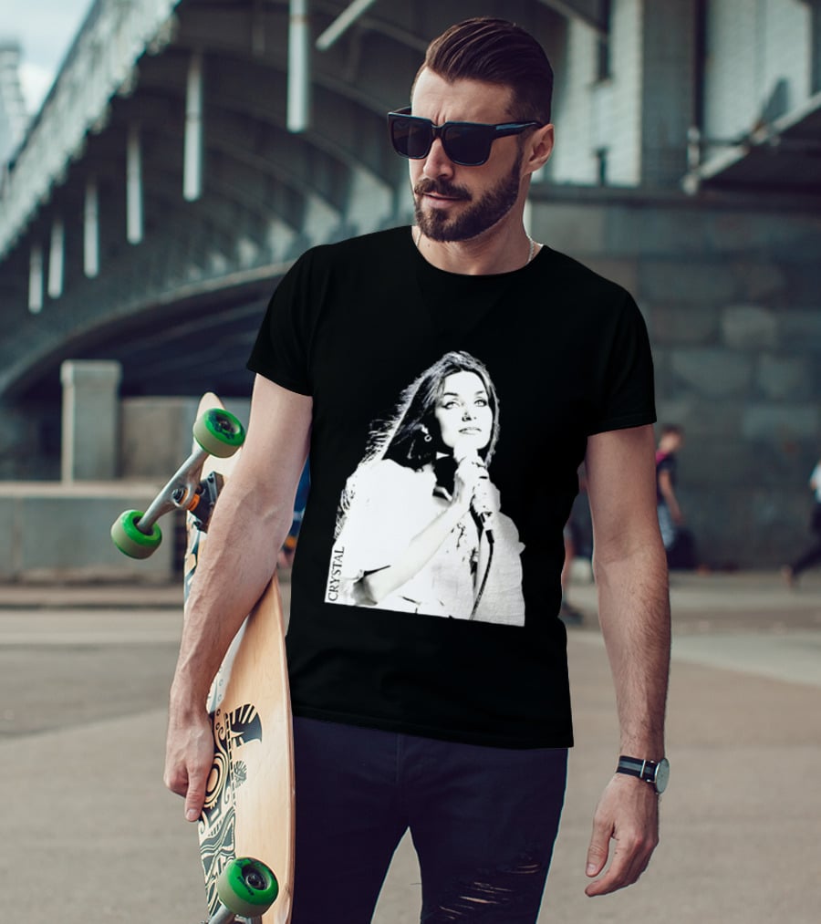 Mick Foley AEW Crystal Gayle Microphone Iconic Singer T-Shirt