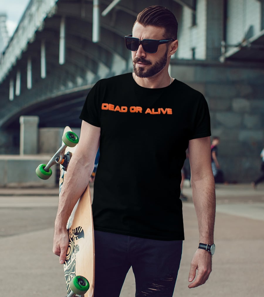 DEAD OR ALIVE Bold Orange T-Shirt