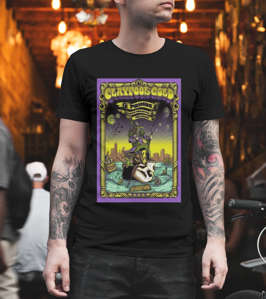 Claypool Lennon Delirium Frog Brigade Primus June 3 2026 Chicago IL Concert T-Shirt