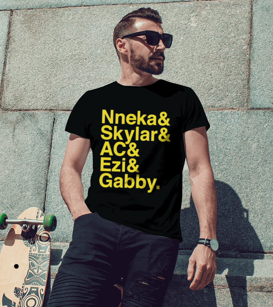 Nneka Skylar AC Ezi Gabby Seattle Storm WNBA 2025 Ampersand Stars T-Shirt