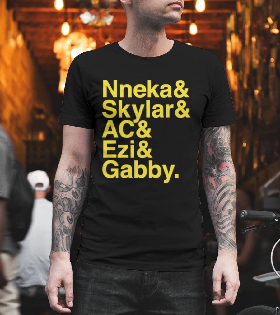 Nneka Skylar AC Ezi Gabby Seattle Storm WNBA 2025 Ampersand Stars T-Shirt