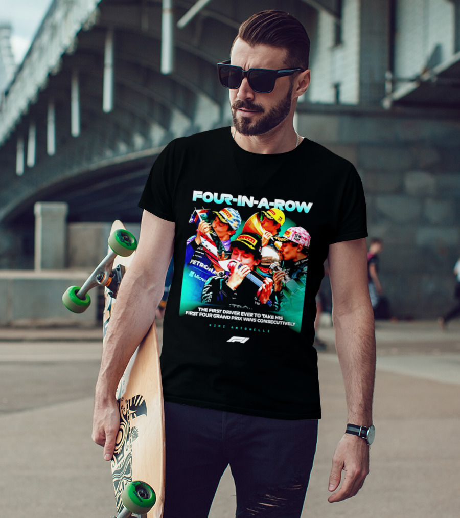 Kimi Antonelli Four In A Row First Driver Wins Consecutively Formula 1 T-Shirt