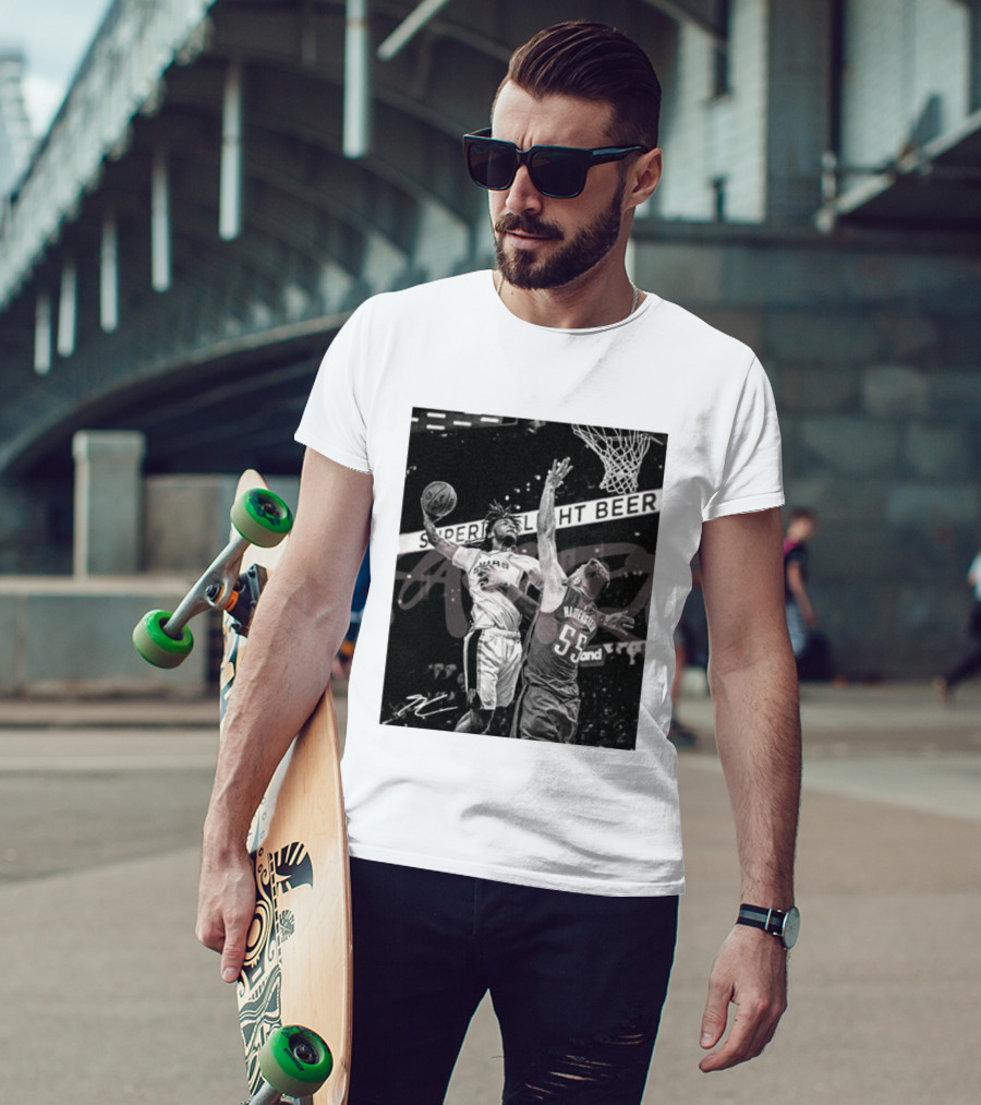 San Antonio Spurs Basketball Hartenstein 55 Player Action Photo Sport Superior Light Beer T-Shirt