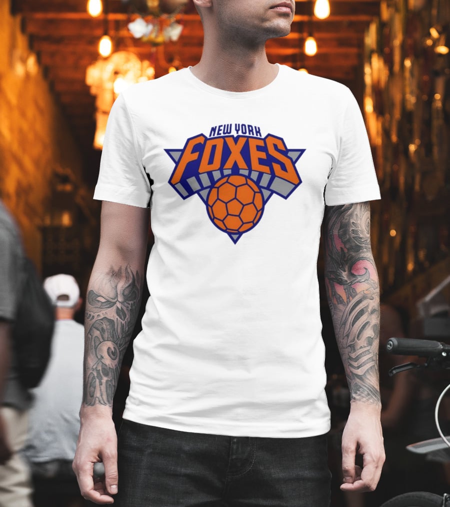 New York Foxes Basketball Soccer Emblem Hybrid T-Shirt