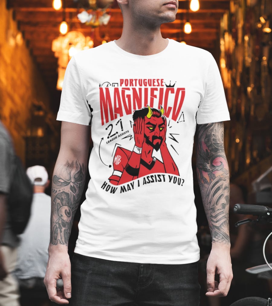 Portuguese Magnifico 21 Goals How May I Assist You Devil T-Shirt