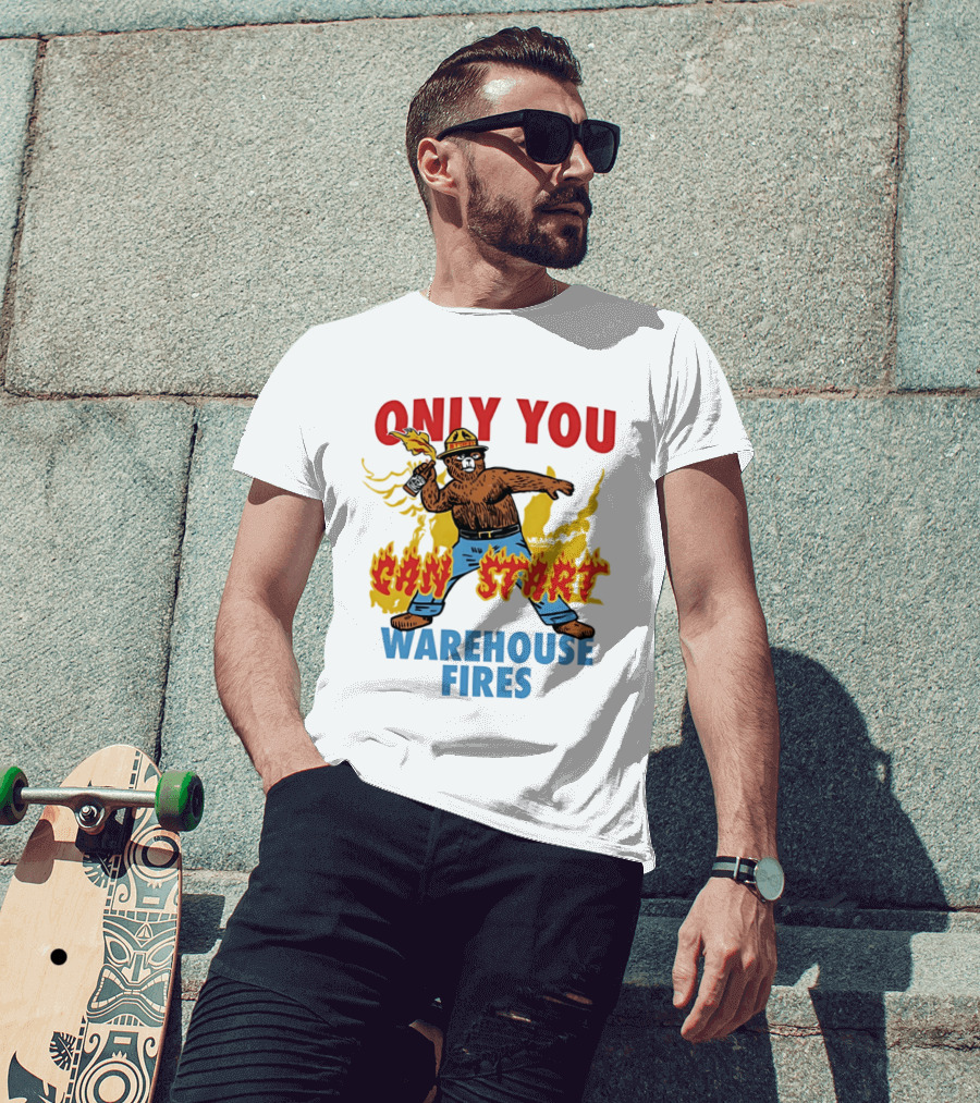 Smokey Bear Only You Can Start Warehouse Fires T-Shirt