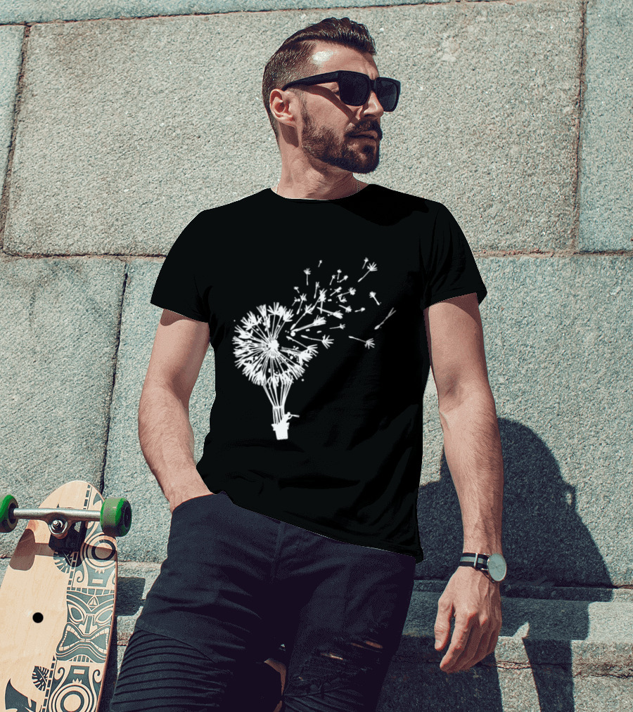 Flower Power Dandelion Fly Away Freedom Nature T-Shirt