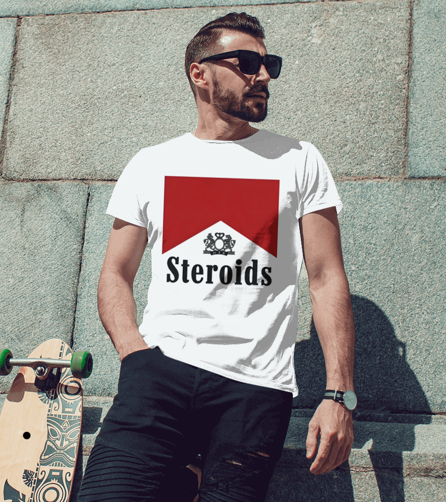 Steroids Bodybuilding Cigarette Box T-Shirt