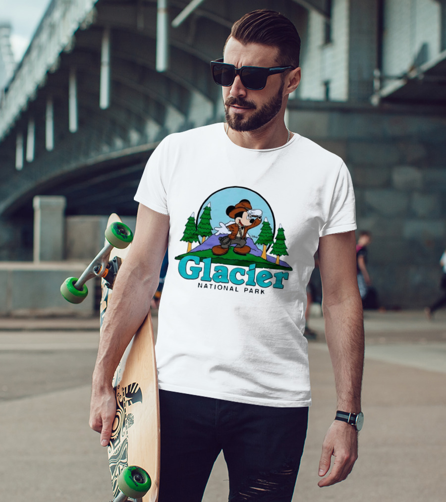 Mickey Mouse Explorer Glacier National Park Adventure T-Shirt