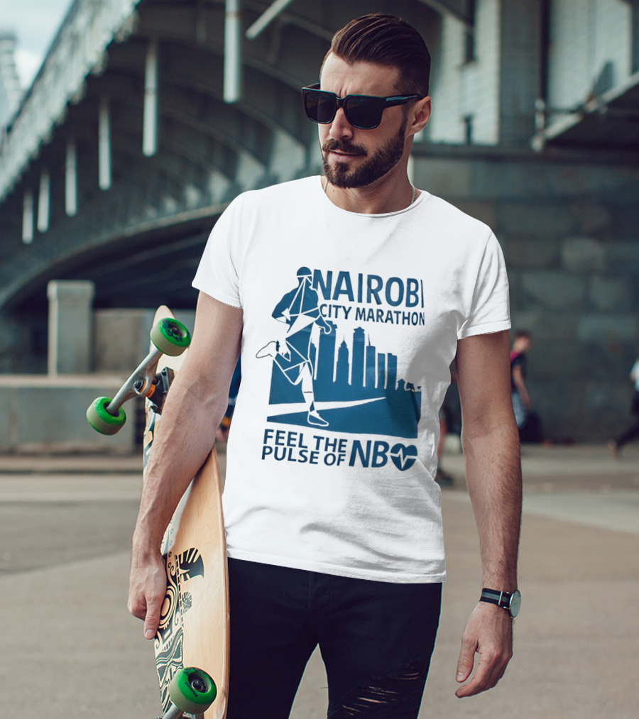 Nairobi City Marathon Feel The Pulse Of NB Skyline Runner Athletics Event T-Shirt