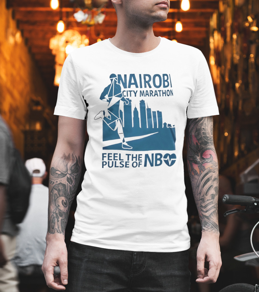 Nairobi City Marathon Feel The Pulse Of NB Skyline Runner Athletics Event T-Shirt