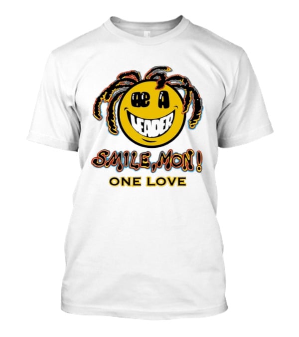 Be A Leader Smile Mon One Love Dreadlocks Emoji T-Shirt