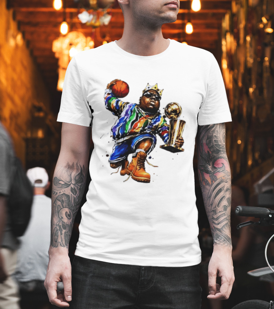 New York Knicks Basketball Biggie Smalls Crown Trophy T-Shirt