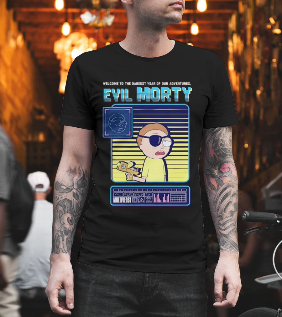 Welcome To The Darkest Year Evil Morty Multiverse Adventure Eyepatch T-Shirt