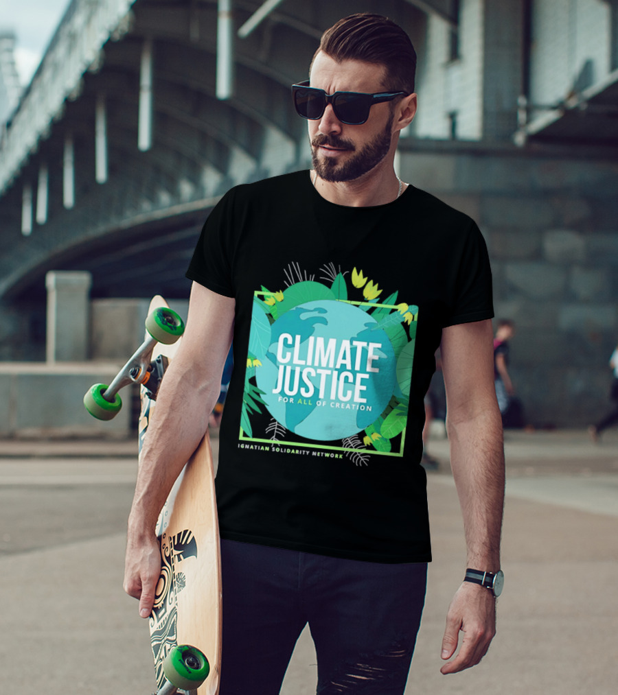 Ignatian Solidarity Network Climate Justice For All Of Creation Earth Floral T-Shirt