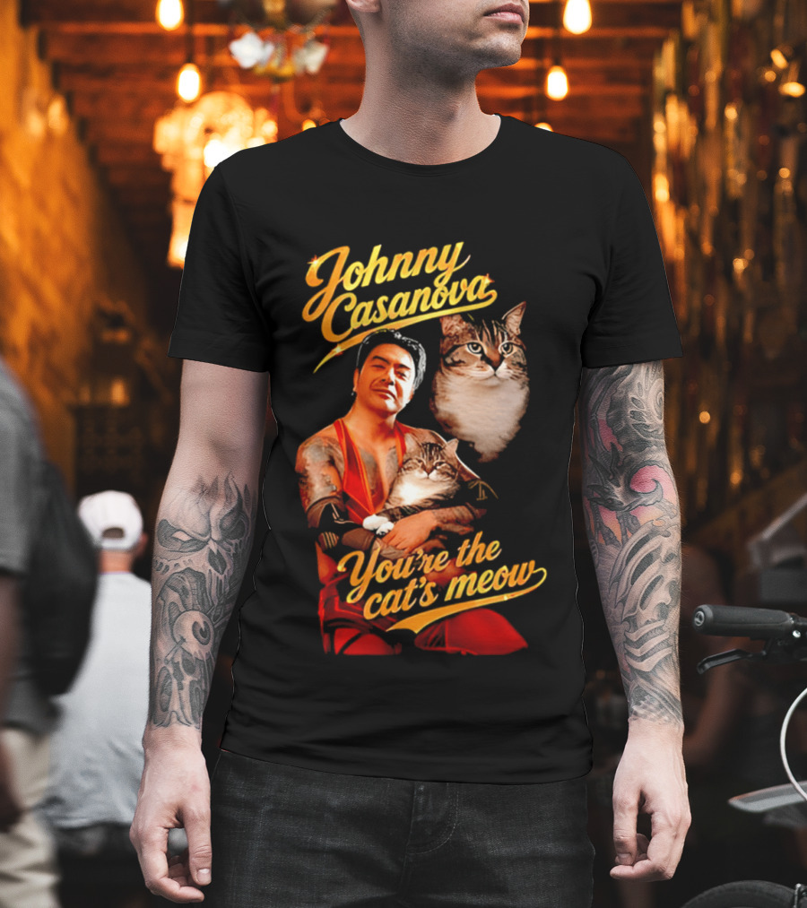 Johnny Casanova Cat's Meow JK Pop Cats T-Shirt