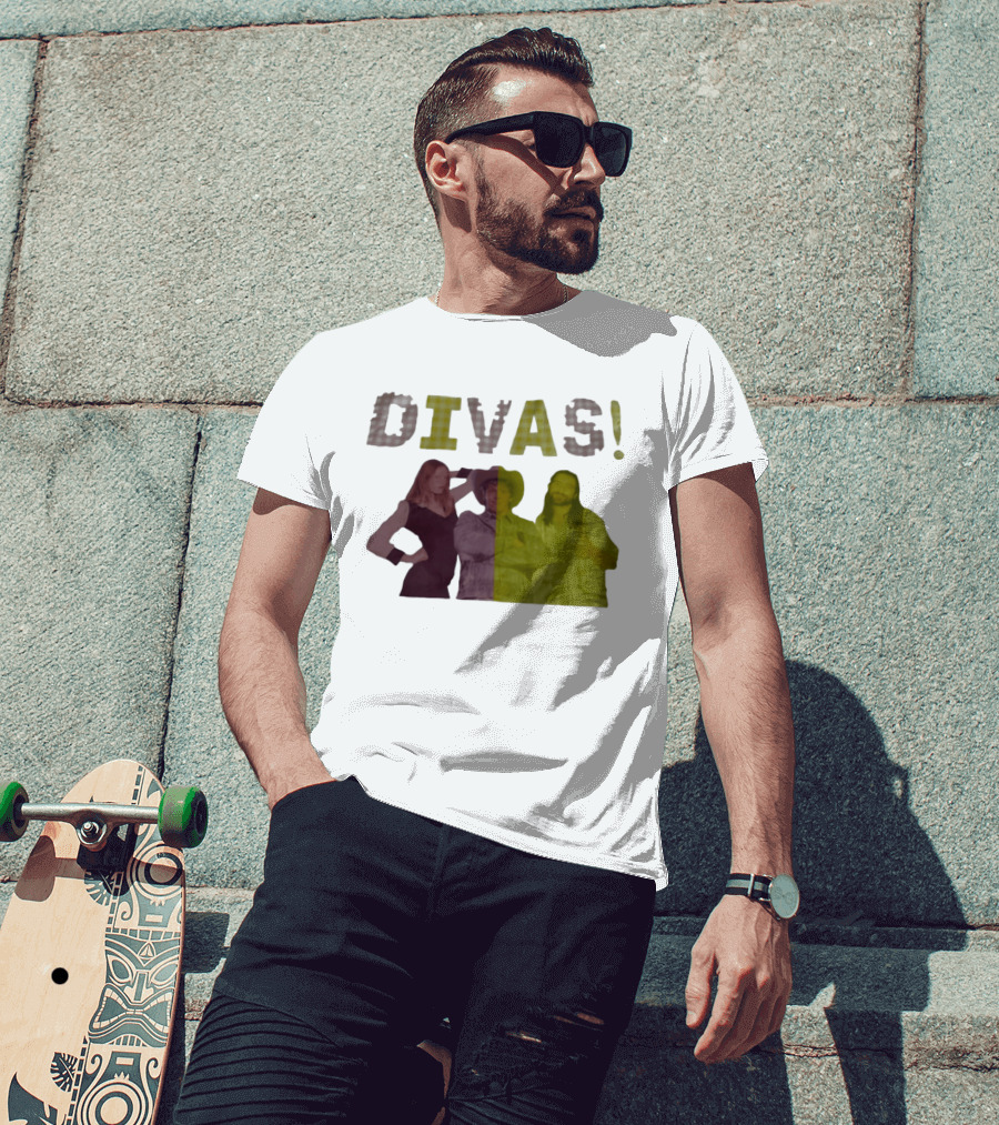 Divas Pop Culture Iconic Trio Plaid T-Shirt
