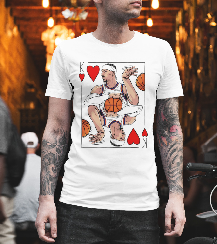 Josh Hart New York Knicks King Of Hearts NBA Card T-Shirt