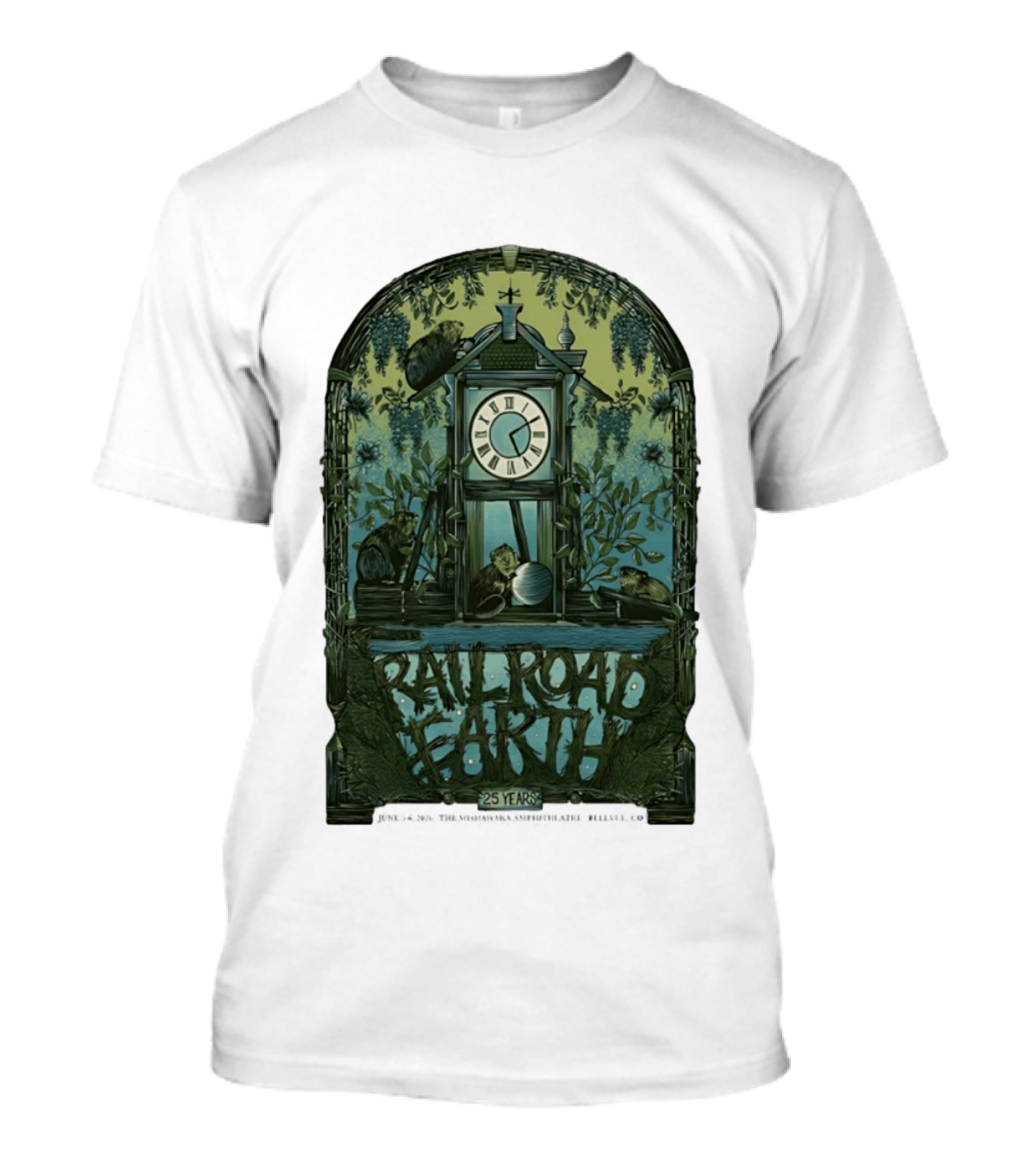 Railroad Earth 25 Years Anniversary Tour June 5 6 2026 Bellvue CO And Nature T-Shirt