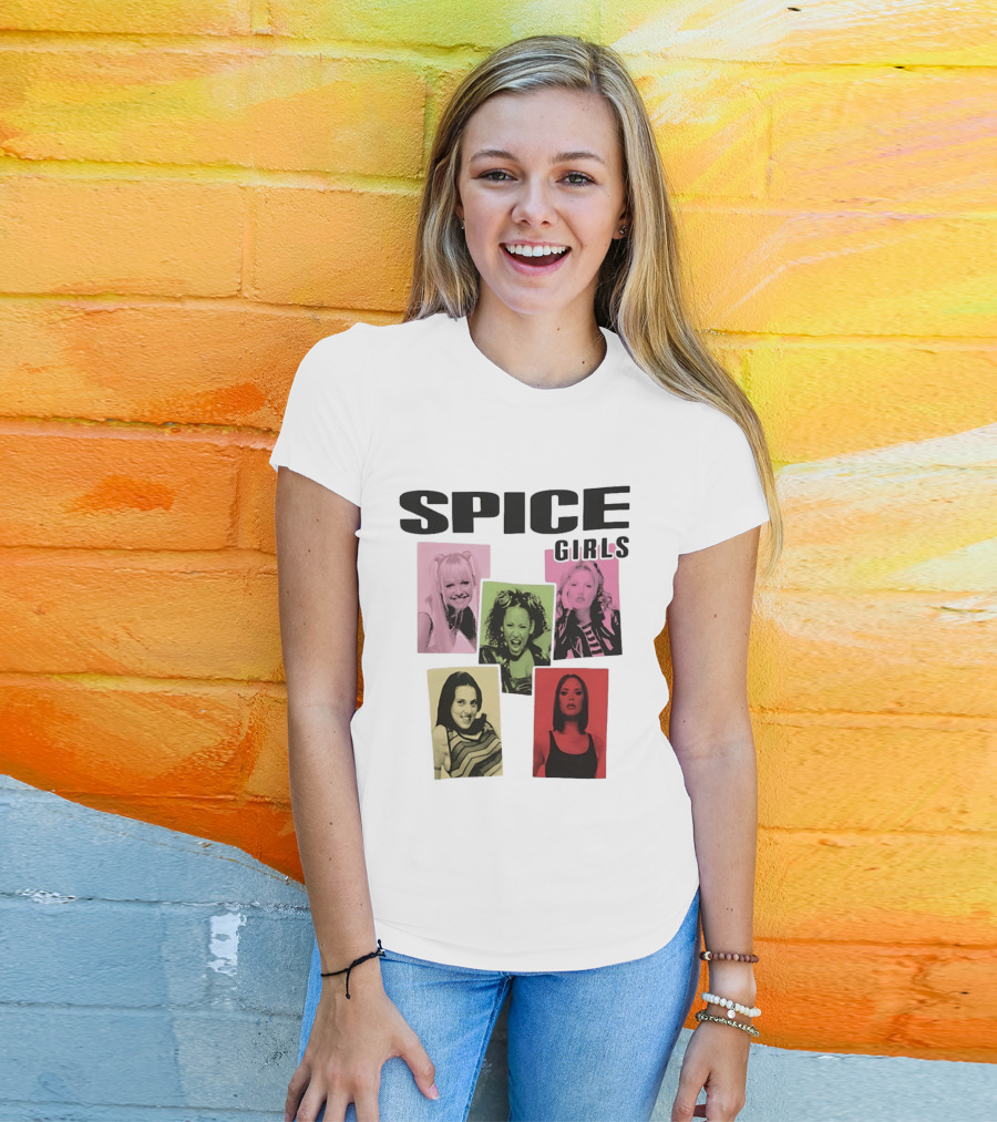 Spice Girls Emma Mel B Geri Mel C Victoria T-Shirt