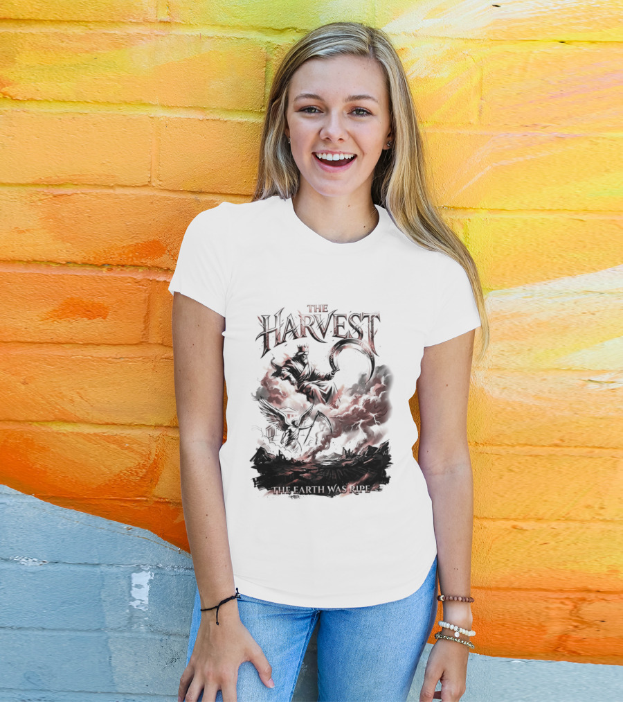 The Harvest Ripe Earth Dark Reaper Scythe T-Shirt