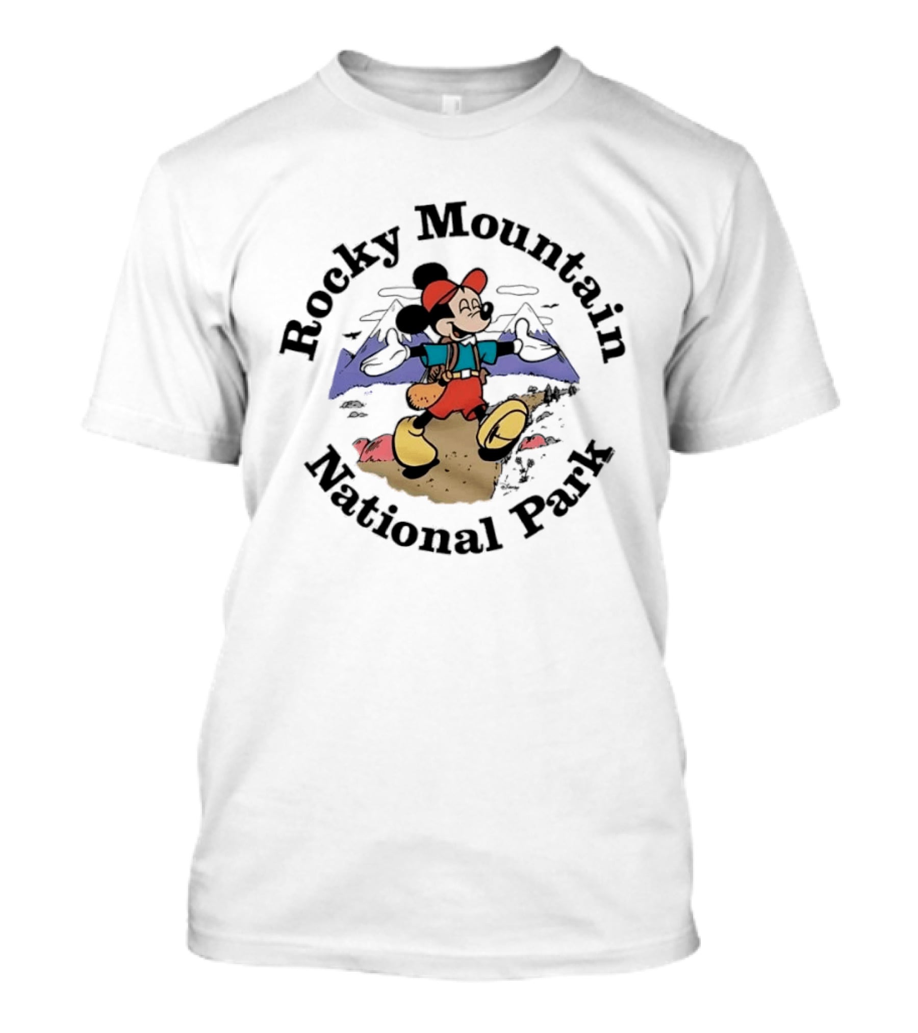Mickey Mouse Hiking Adventure Rocky Mountain National Park T-Shirt