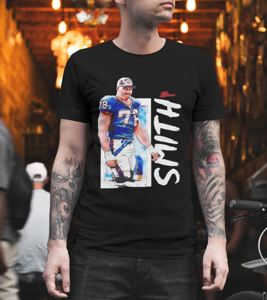 Buffalo Bills Bruce Smith 78 Sack Man NFL Legends T-Shirt