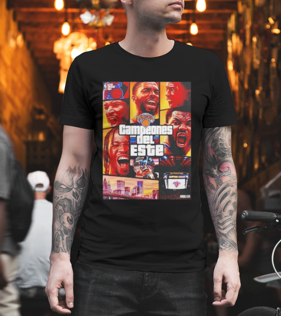 New York Knicks Campeones Del Este NBA Playoff Celebration T-Shirt