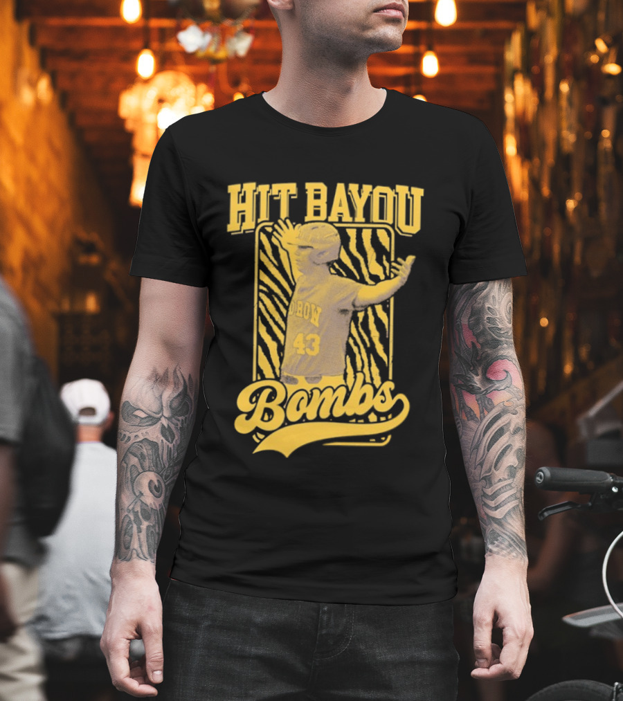 LSU Baseball Hit Bayou Bombs 43 Player T-Shirt