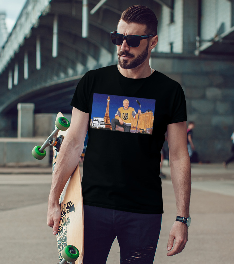 Vegas Golden Knights William Karlsson Hockey Vegas Skyline T-Shirt