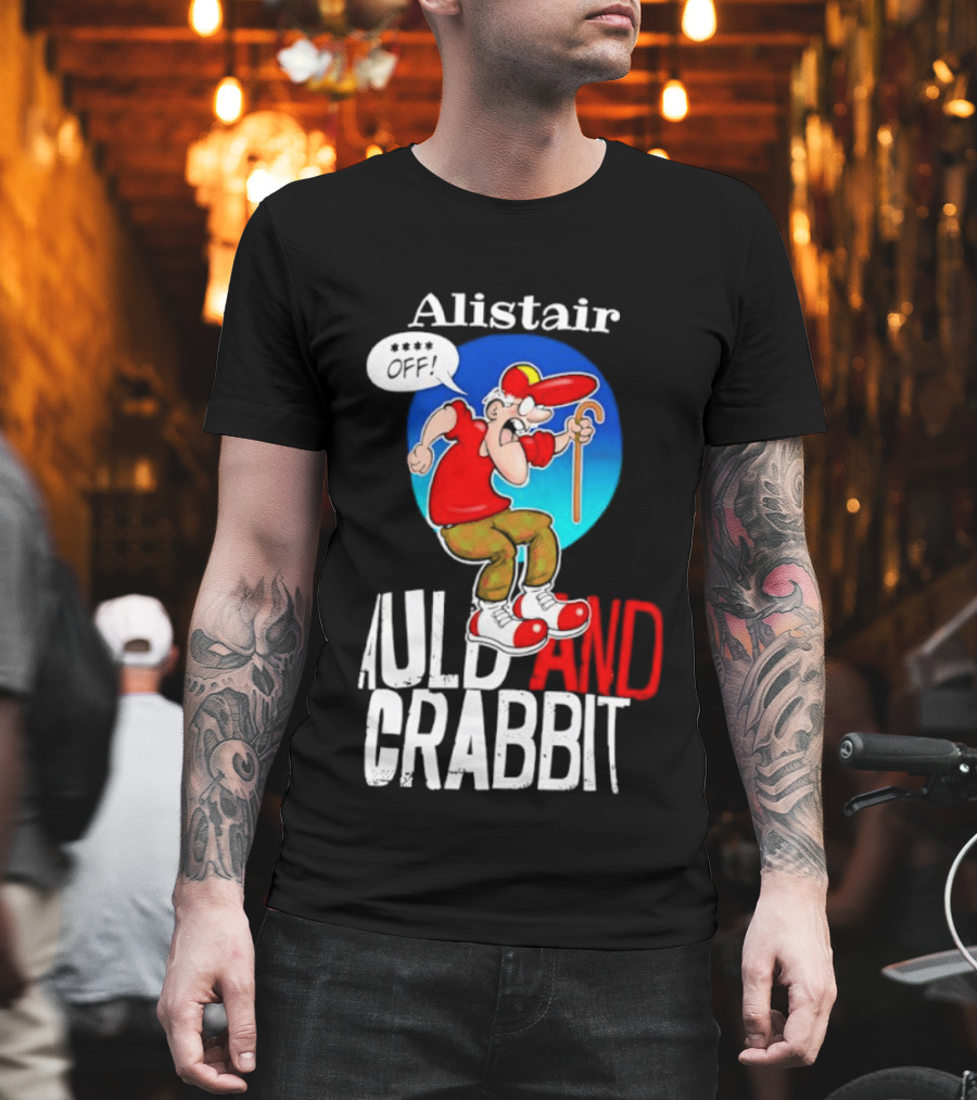 Alistair Auld And Crabbit Red Hat Cartoon Character With Cane T-Shirt