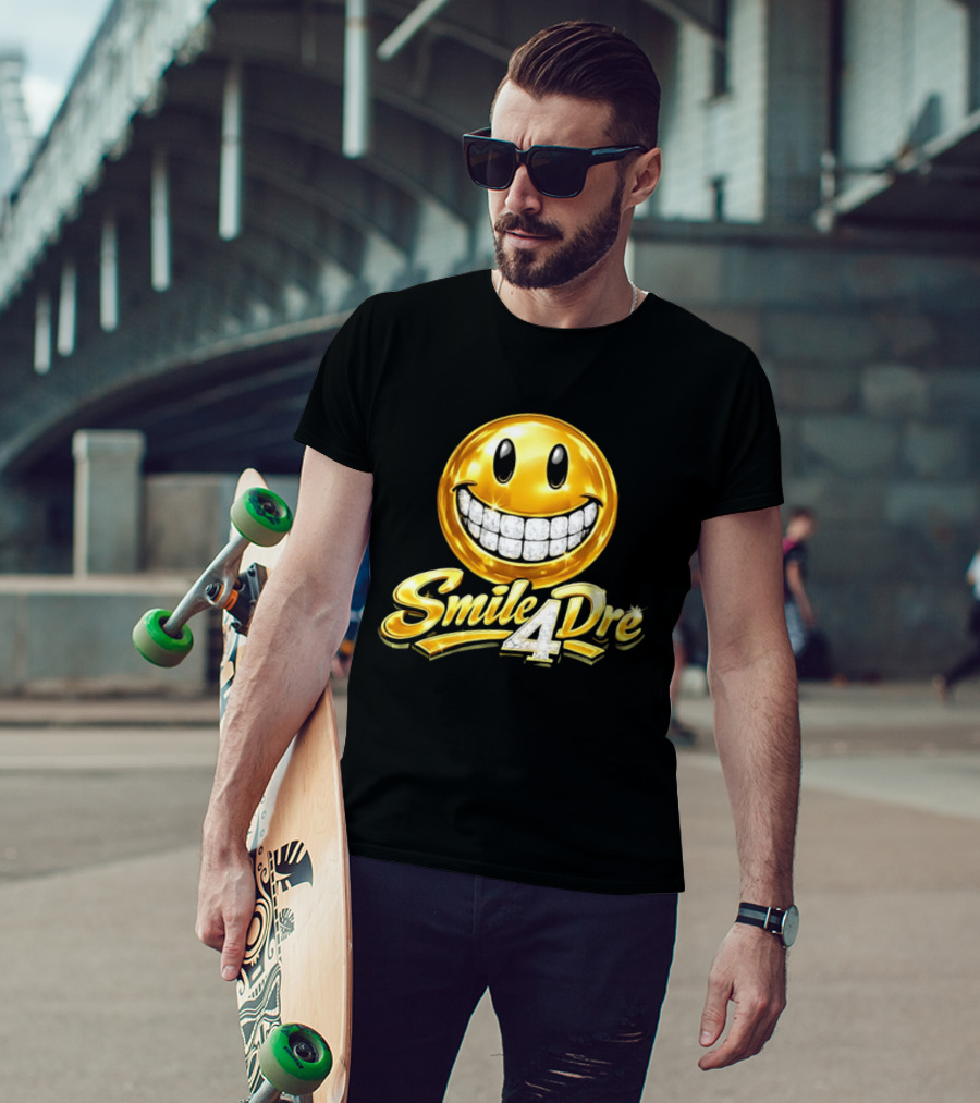 Gold Diamond Grillz Smiley Face Smile4Dre T-Shirt