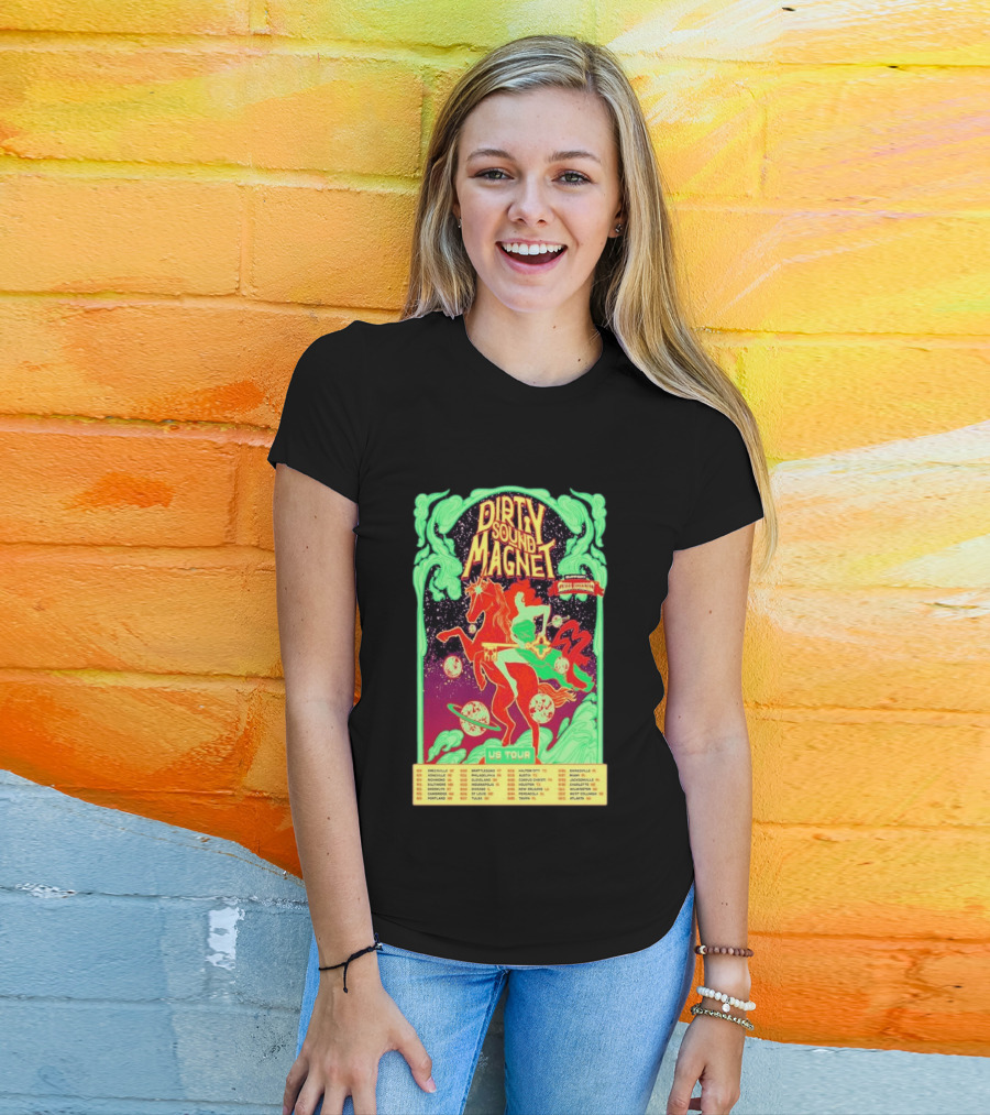 Dirty Sound Magnet US Tour 2026 Cosmic Horse Rider Greensboro To Jacksonville T-Shirt