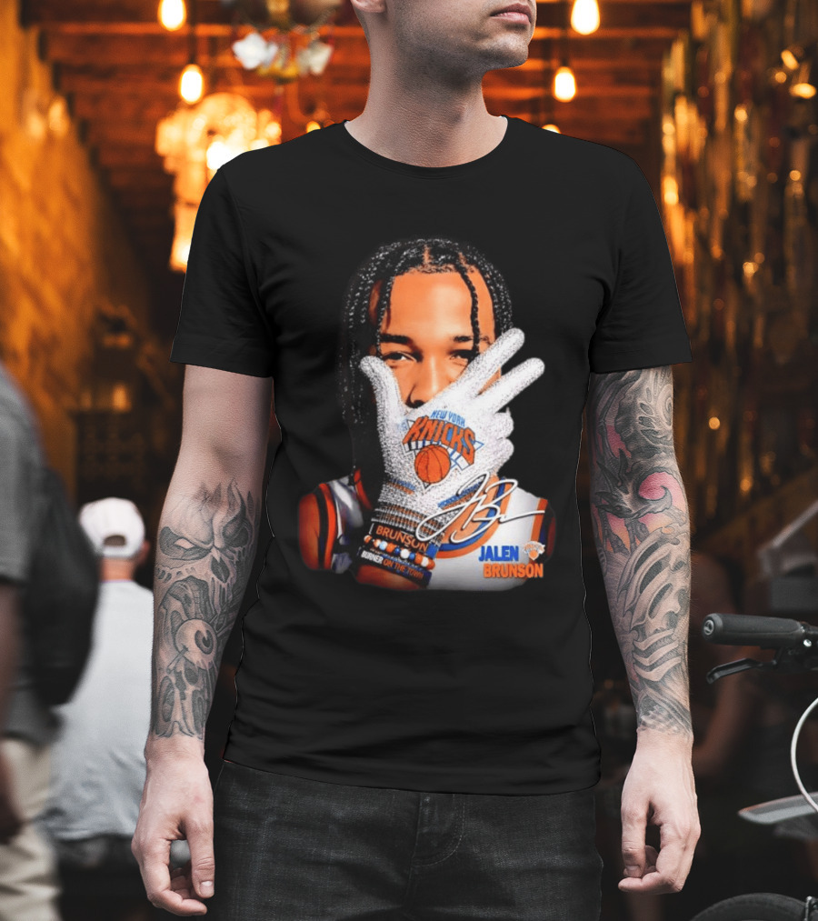 New York Knicks Jalen Brunson Iceman Burner Signature Basketball Player T-Shirt