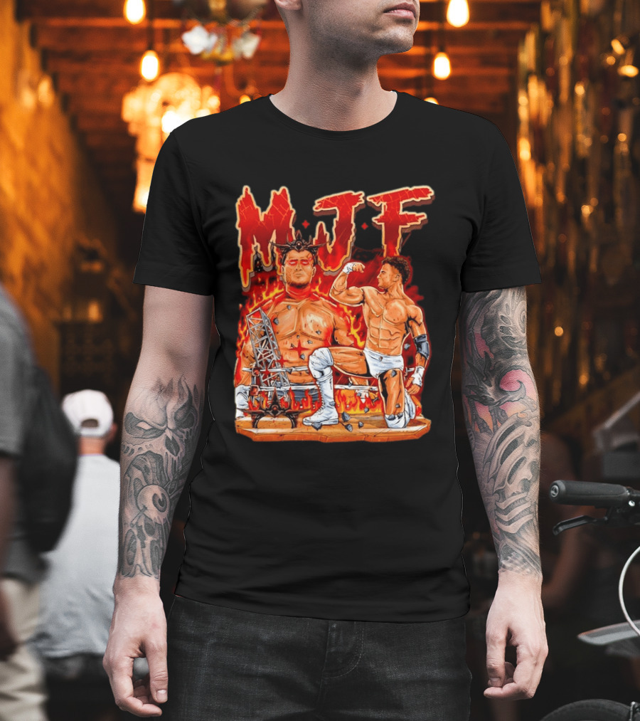 MJF Fiery Devil Dual Persona Wrestling Inferno T-Shirt