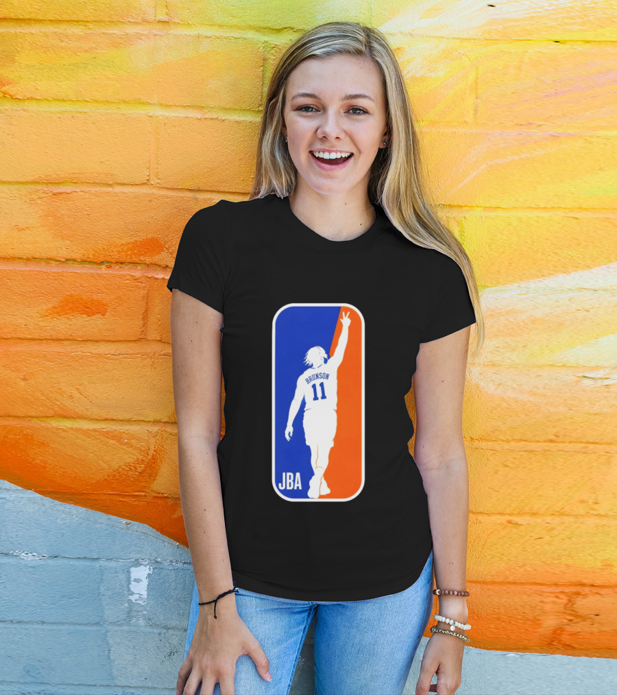 Jalen Brunson 11 JBA Basketball Victory Sign New York T-Shirt
