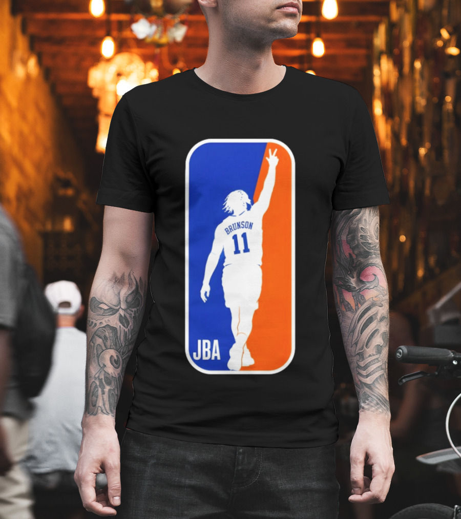 Jalen Brunson 11 JBA Basketball Victory Sign New York T-Shirt