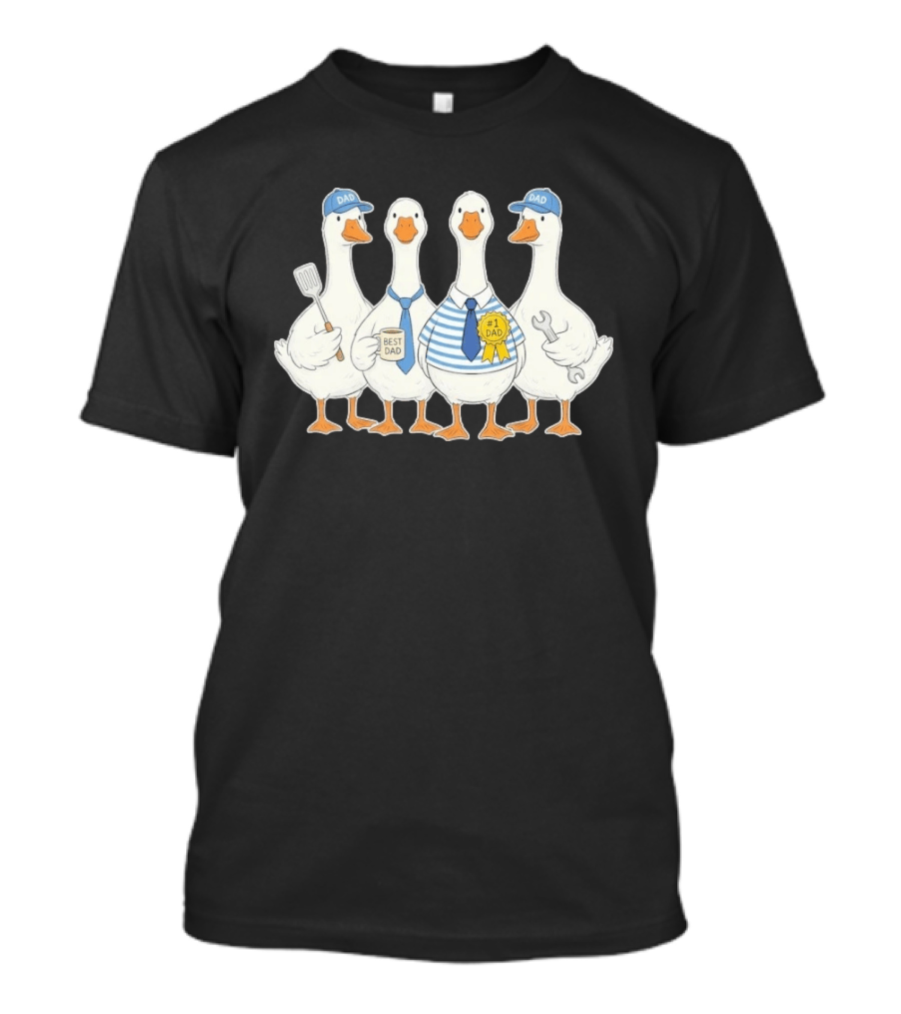 Father's Day Dad Geese Best Dad #1 Dad T-Shirt