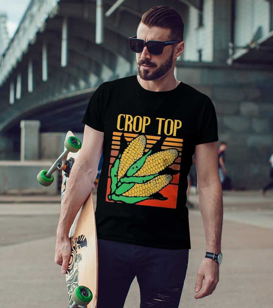 CROP TOP Corn Cobs Maize Sweetcorn Vegetable Agriculture Farm Harvest T-Shirt